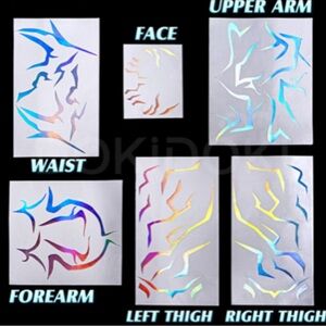 Kpop Demon Hunters Rumi Holographic Temporary tattoos Makeup Cosplay Halloween